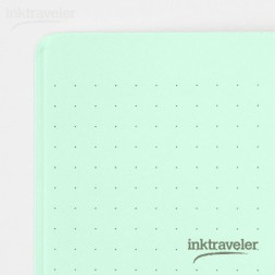 midori a5 Notebook Color Dot Grid Green