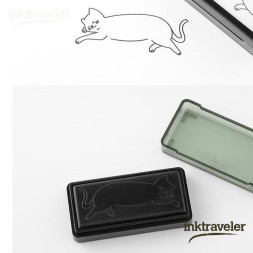 Midori Paintable stamp Pre-inked Half Size Cat