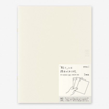 A4 midori pack 3 Notebook Light blank MD paper