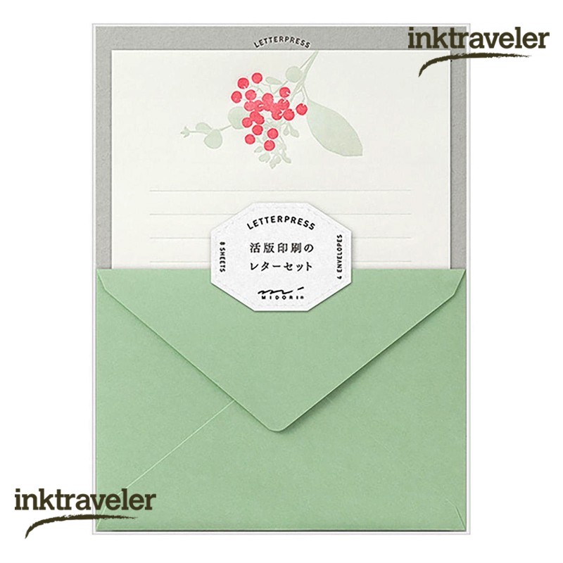 Letter Set midori Press Red Bouquet 460